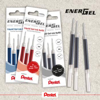 Pentel LR7 EnerGel Gel-Minen 3er Set 0,35mm - blau