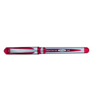 Preview: Pentel Tintenroller Liquid Gel EnerGel 0.7 Kappenmodell 0,35mm Metallspitze rot