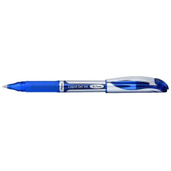 Preview: Pentel Tintenroller Liquid Gel EnerGel 0.7 Kappenmodell 0,35mm Metallspitze blau