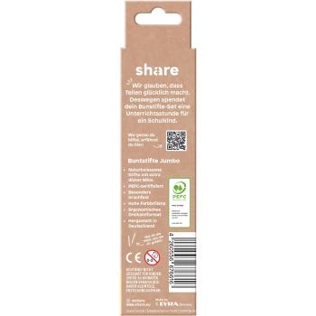 Preview: share 5 Jumbo Buntstifte natur Preview: share 5 Jumbo Buntstifte natur