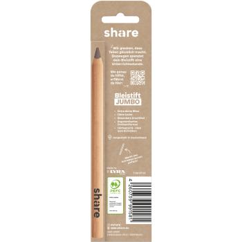 Preview: share Jumbo Bleistift B natur Preview: share Jumbo Bleistift B natur