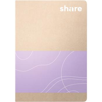 share Notizheft A6 kariert pastellblau + lavendel sortiert