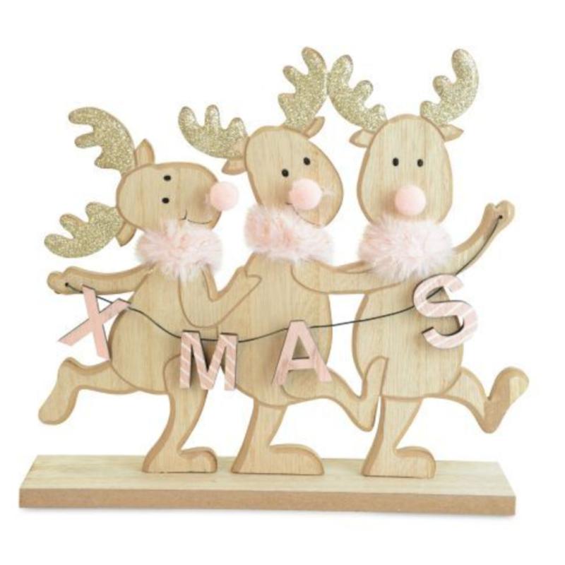 R+W Deko 3 lustige Elche X-Mas