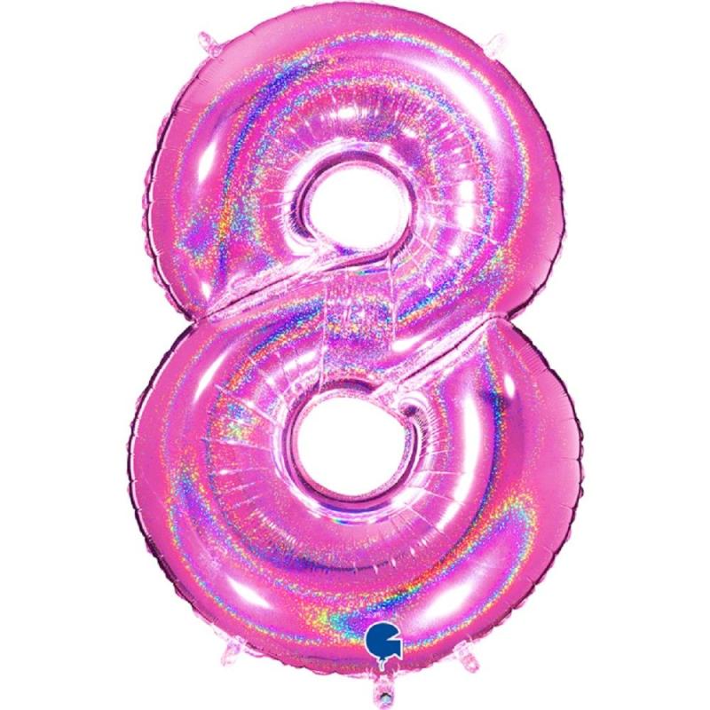 Grabo The Numbers Holographic 40" Folienzahl Ziffer 8 (Farbauswahl)