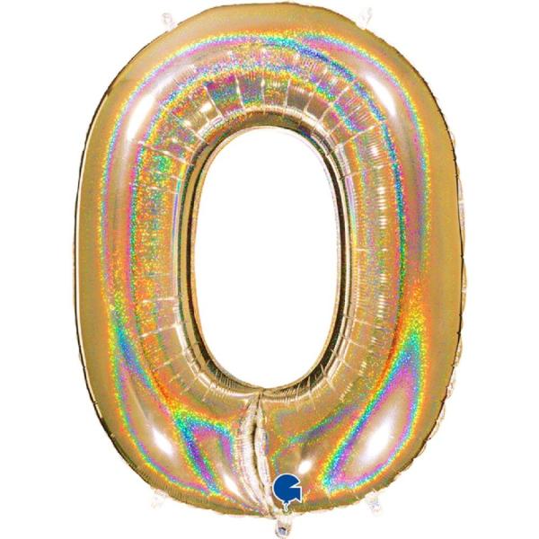 Grabo The Numbers Holographic 40" Folienzahl Ziffer 0 (Farbauswahl)
