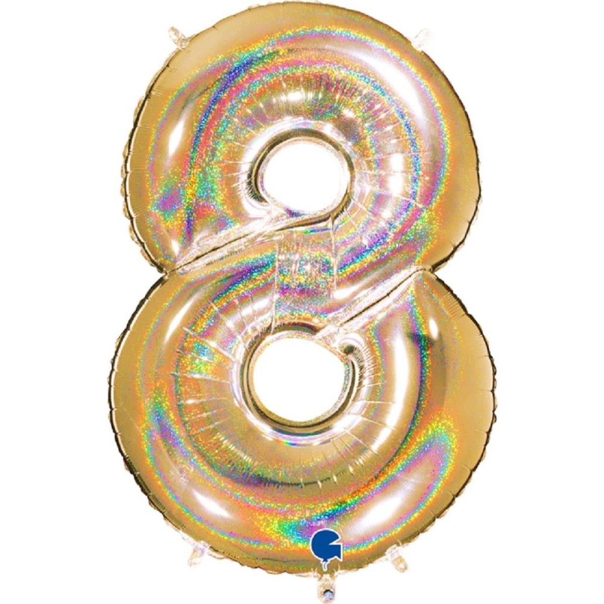 Grabo The Numbers Holographic 40" Folienzahl Ziffer 8 (Farbauswahl)