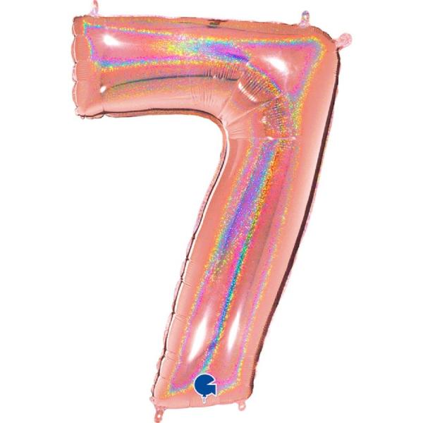 Grabo The Numbers Holographic 40" Folienzahl Ziffer 7 (Farbauswahl)