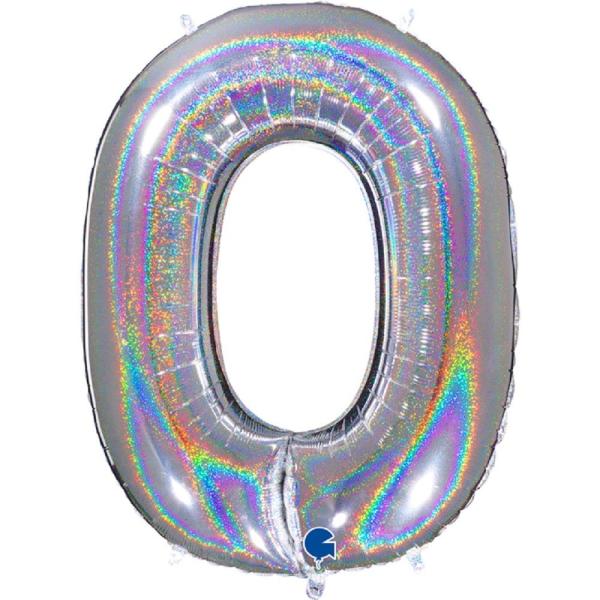 Grabo The Numbers Holographic 40" Folienzahl Ziffer 0 (Farbauswahl)