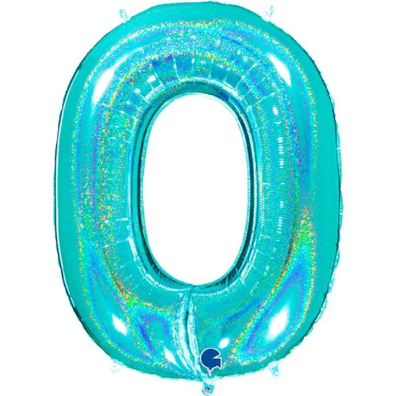 Grabo The Numbers Holographic 40" Folienzahl Ziffer 0 (Farbauswahl)
