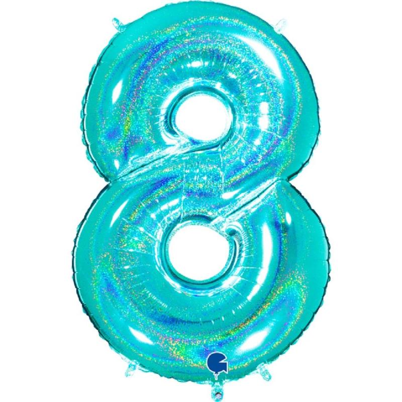 Grabo The Numbers Holographic 40" Folienzahl Ziffer 8 (Farbauswahl)