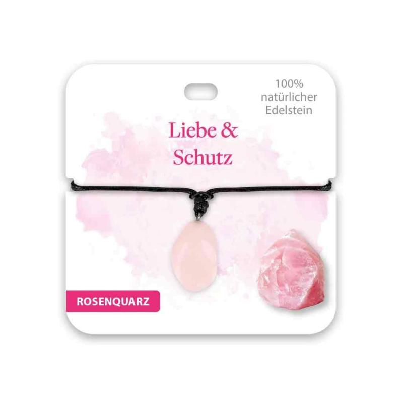 BB Edelstein Halskette Liebe & Schutz Rosenquarz