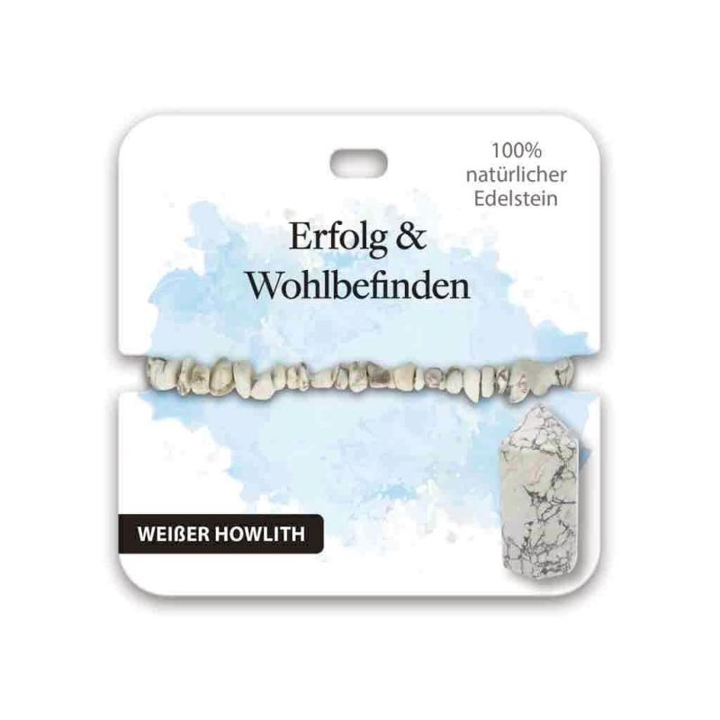 BB Edelstein Armband Erfolg & Wohlbefinden weißer Howlith
