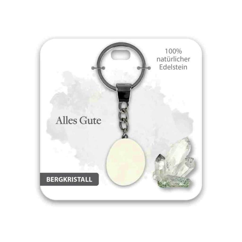 BB Edelstein Schlüsselanhänger Alles Gute Bergkristall