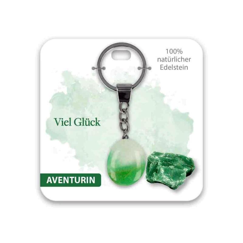 BB Edelstein Schlüsselanhänger Viel Glück Aventurin