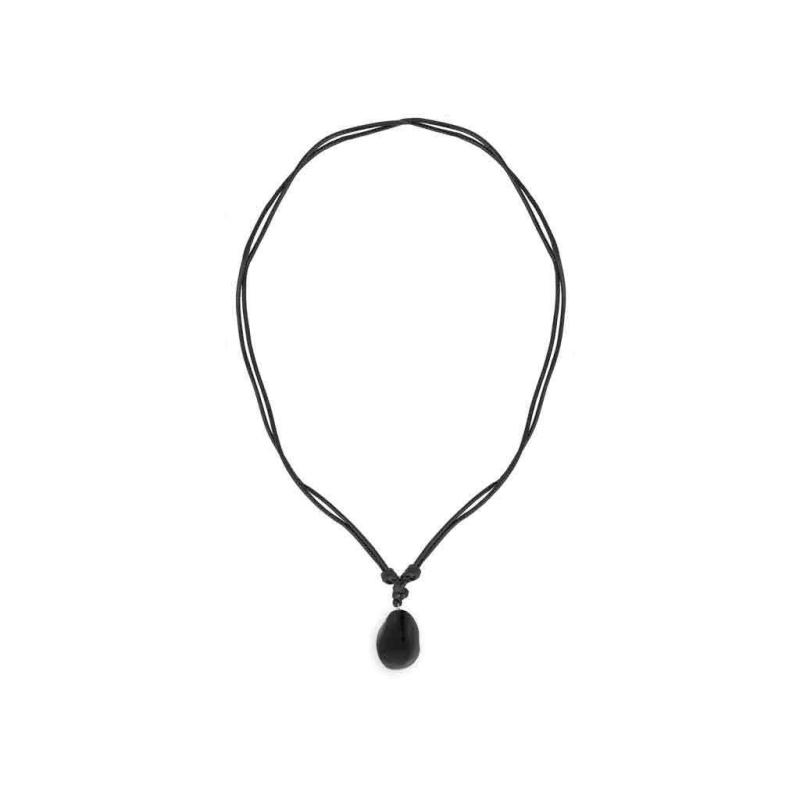 BB Edelstein Halskette Lieblingsmensch schwarzer Obsidian