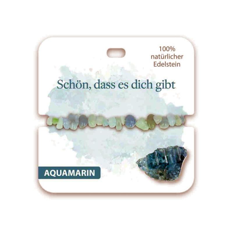 BB Edelstein Armband Schön, dass es dich gibt Aquamarin