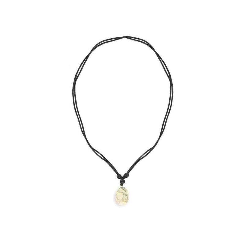 BB Edelstein Halskette Du bist wundervoll weißer Howlith