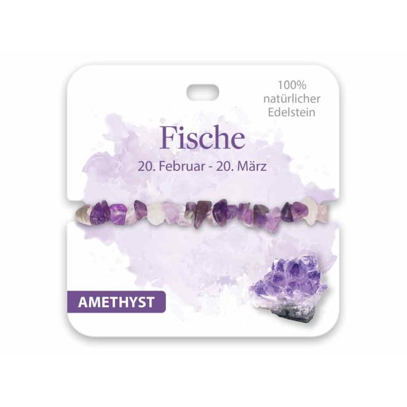BB Edelstein Armband Fische Amethyst