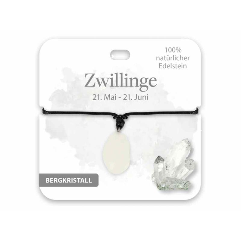 BB Edelstein Halskette Zwillinge Bergkristall