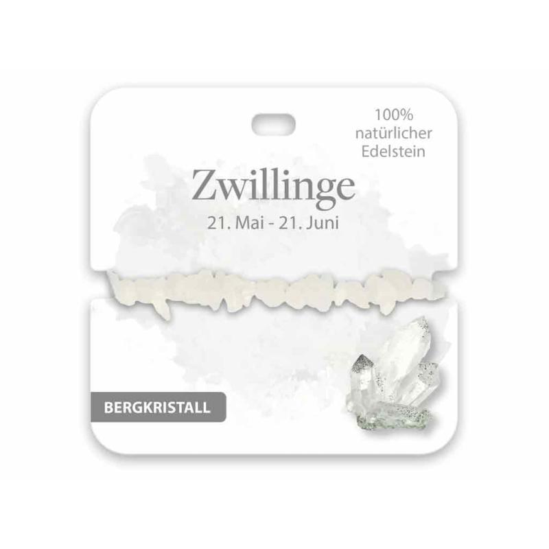 BB Edelstein Armband Zwillinge Bergkristall
