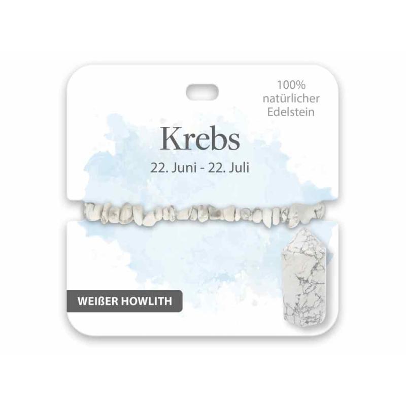 BB Edelstein Armband Krebs weißer Howlith