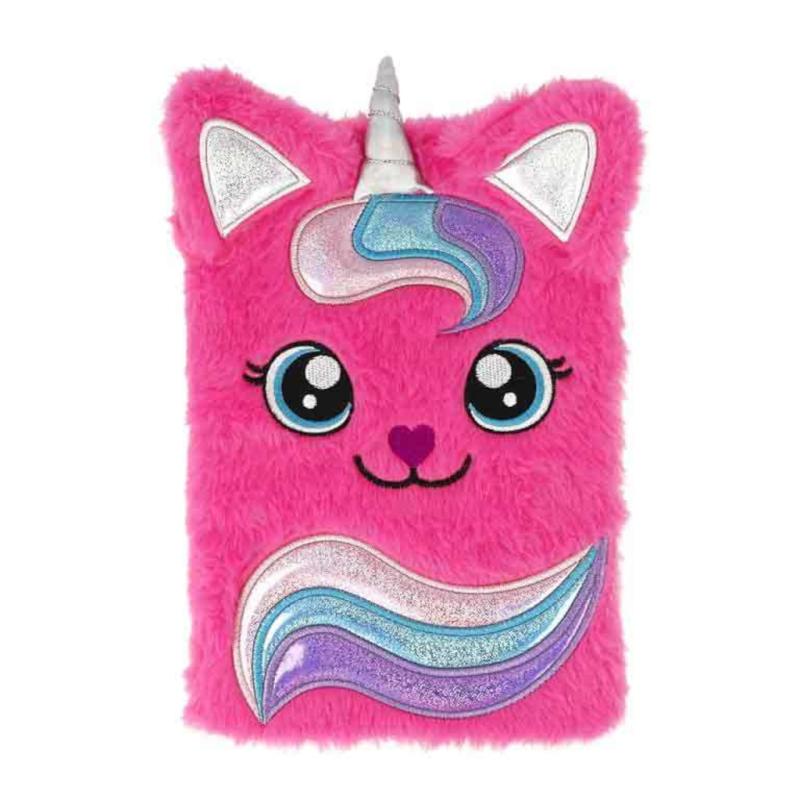 BB Cuties Notizbuch A5 160 Seiten liniert Plüsch Einhorn pink