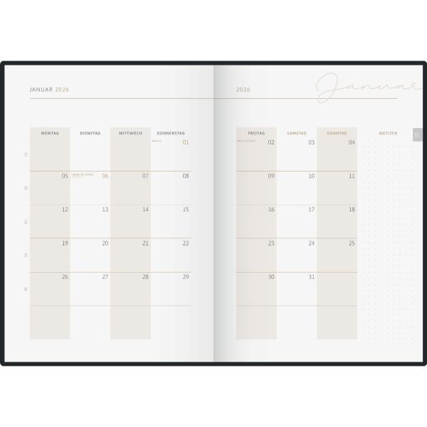 rido/idé Buchkalender Premium Young Line Watercolor A5 1S/1T 2026