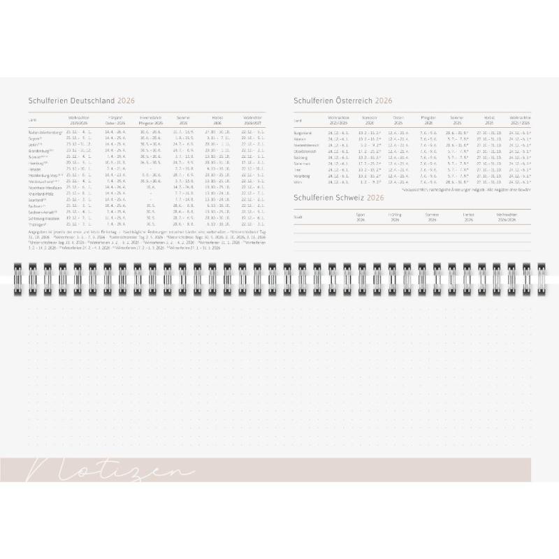 rido/idé Querterminkalender Young Line Shadows 30x10cm 2S/1W 2026