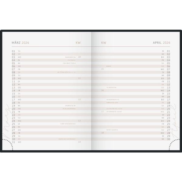 rido/idé Taschenkalender Young Line Starry Night 12x16 2S/1W 2026