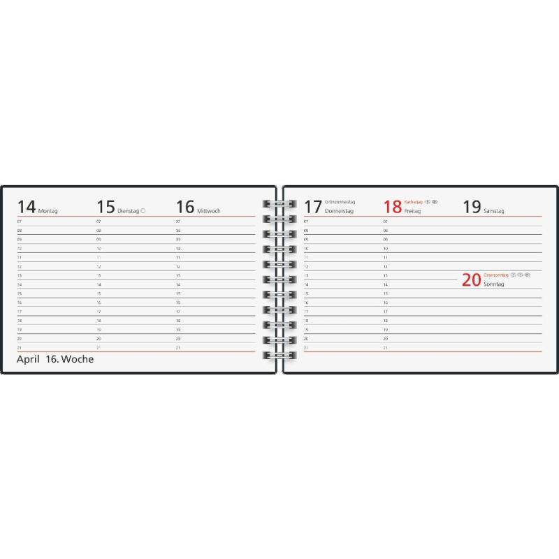 rido/idé Taschenkalender Septimus Wire-O 2S/1W grün 2026