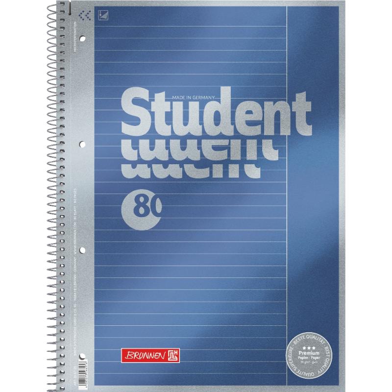 Brunnen Collegeblock A4 Student Premium 80 Blatt liniert Lineatur 25
