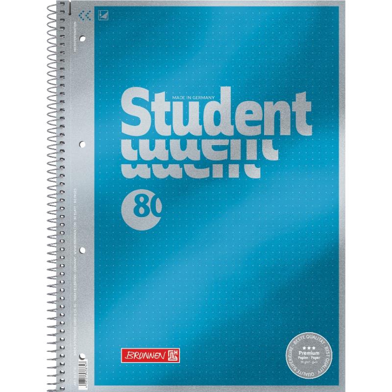 Brunnen Collegeblock A4 Student Premium 80 Blatt dotted