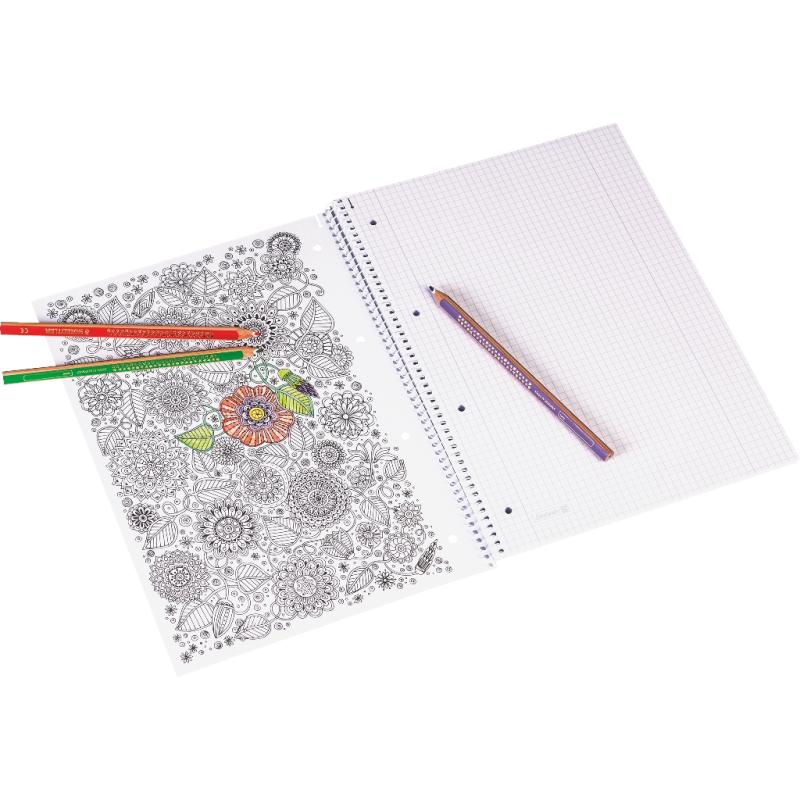 Brunnen Collegeblock A4 Student Premium 80 Blatt Lineatur 28 ZENart Floral