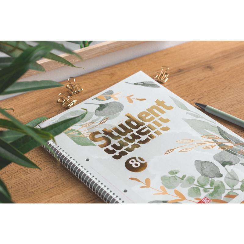 Brunnen Collegeblock A4 Student Premium 80 Blatt Lineatur 27 bloom