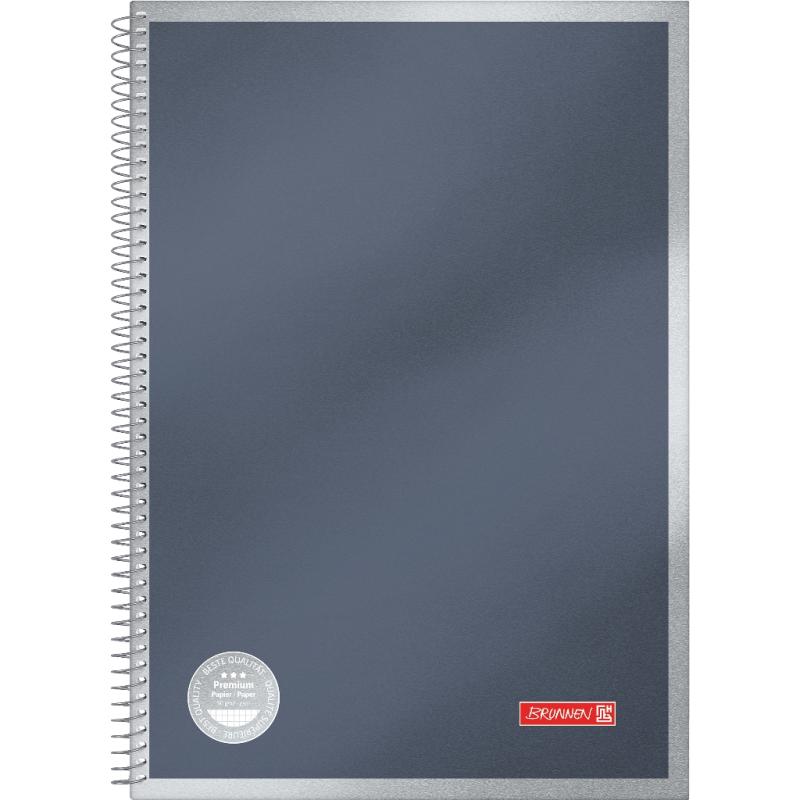 Brunnen Collegeblock A4 Metallic Premium 100 Blatt kariert Hardcover