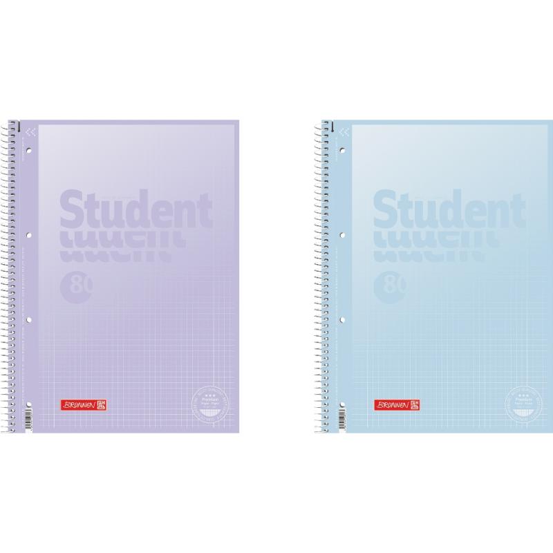 Brunnen Collegeblock A4 Student Premium 80 Blatt Lineatur 28 Pastell II