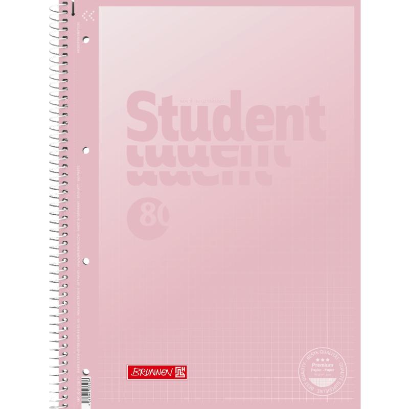 Brunnen Collegeblock A4 Student Premium 80 Blatt Lineatur 28 Pastell I