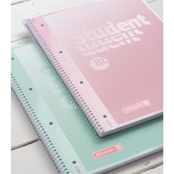 Brunnen Collegeblock A4 Student Premium 80 Blatt Lineatur 28 Pastell I