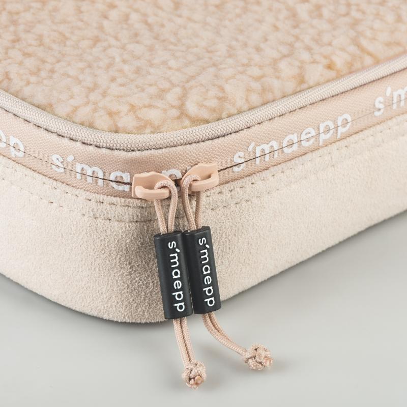 Brunnen Schlampermäppchen s'maepp XL plüsch beige