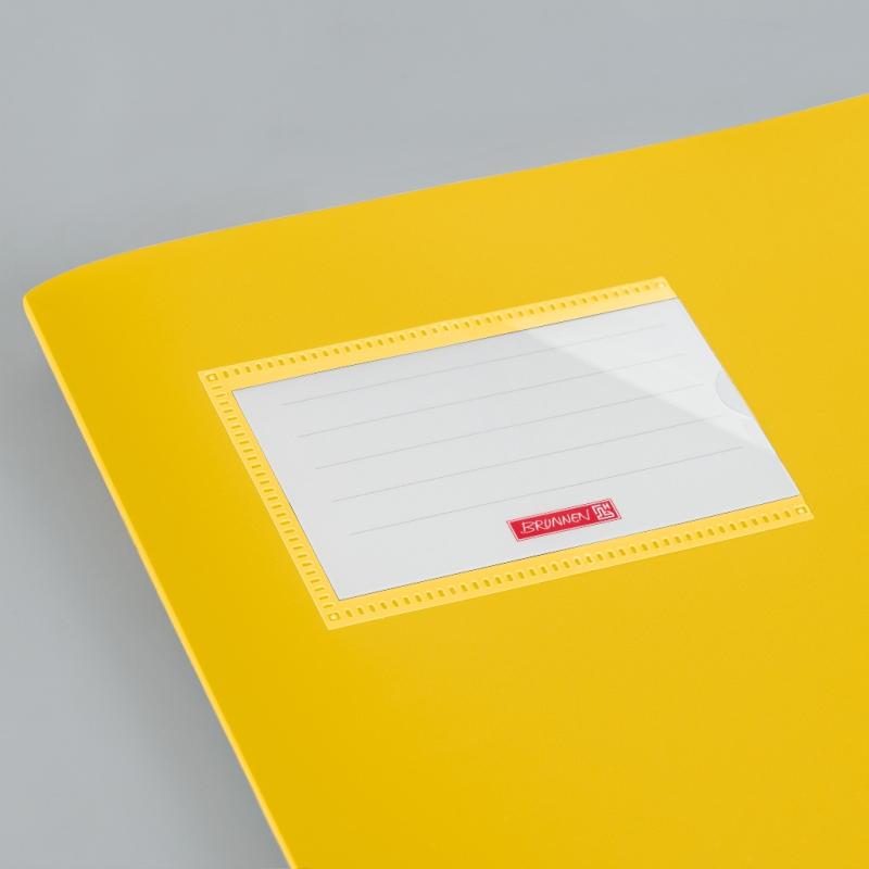 Brunnen Premium Hefthülle A4 FACT!pp mit Namensschild gelb