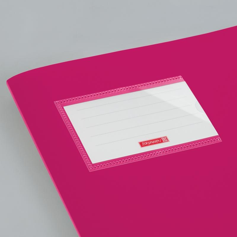 Brunnen Premium Hefthülle A4 FACT!pp mit Namensschild pink