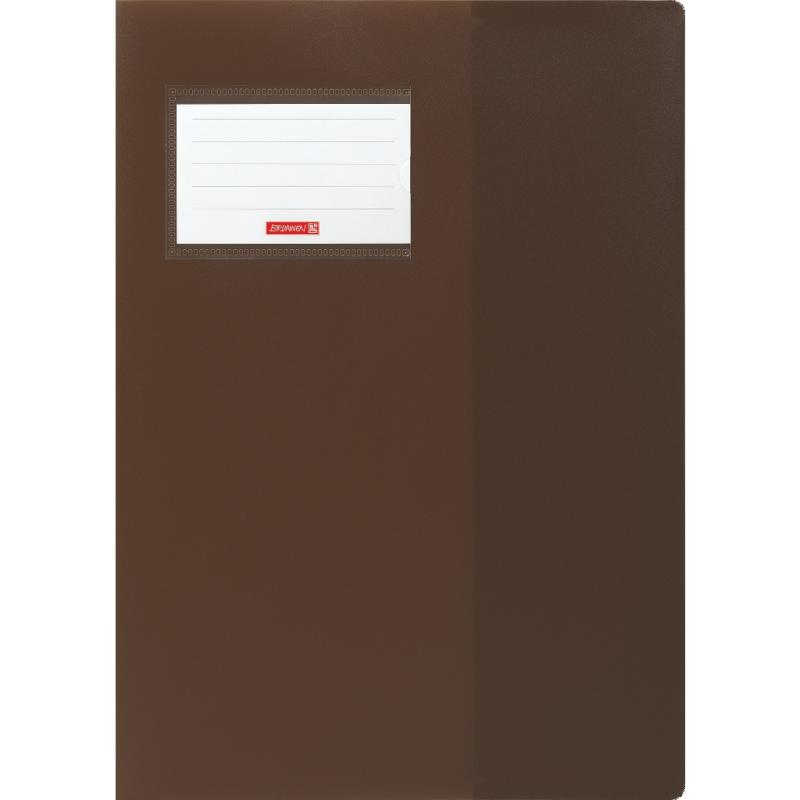 Brunnen Premium Hefthülle A4 FACT!pp mit Namensschild braun