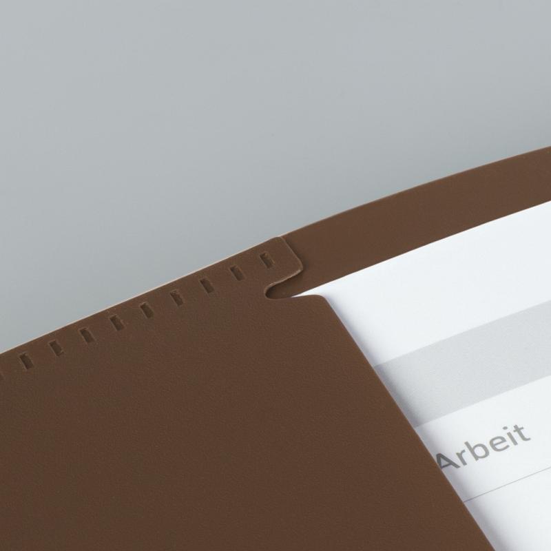 Brunnen Premium Hefthülle A4 FACT!pp mit Namensschild braun