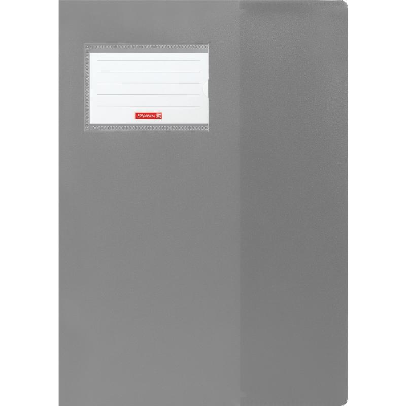 Brunnen Premium Hefthülle A4 FACT!pp mit Namensschild grau