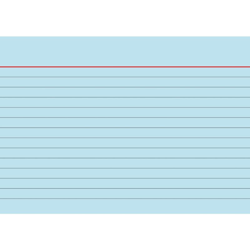 Brunnen Karteikarten A6 liniert 100 Stück blau