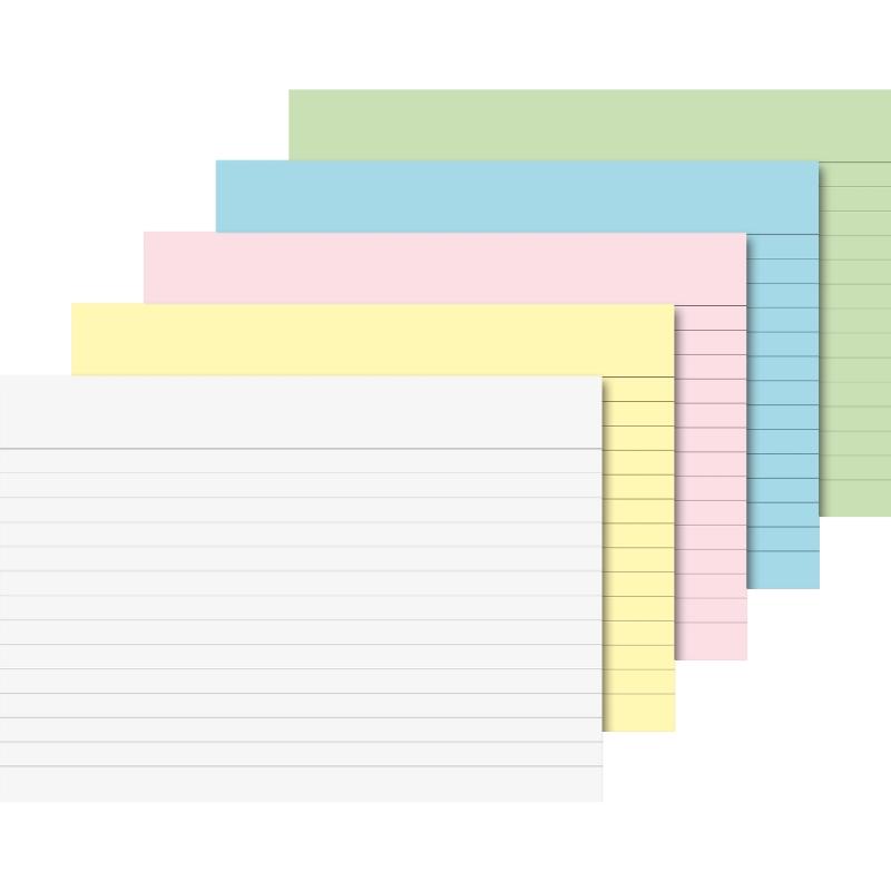 Brunnen Karteikarten A6 liniert 100 Stück sortiert