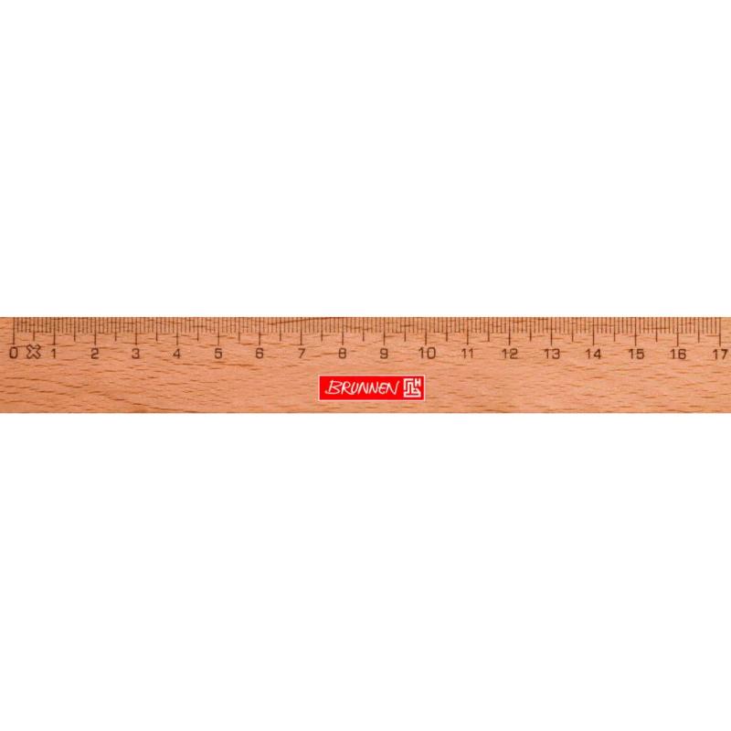 Brunnen Lineal 17cm Holz