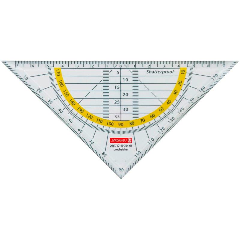 Brunnen Geometrie-Dreieck 16cm bruchsicher glasklar