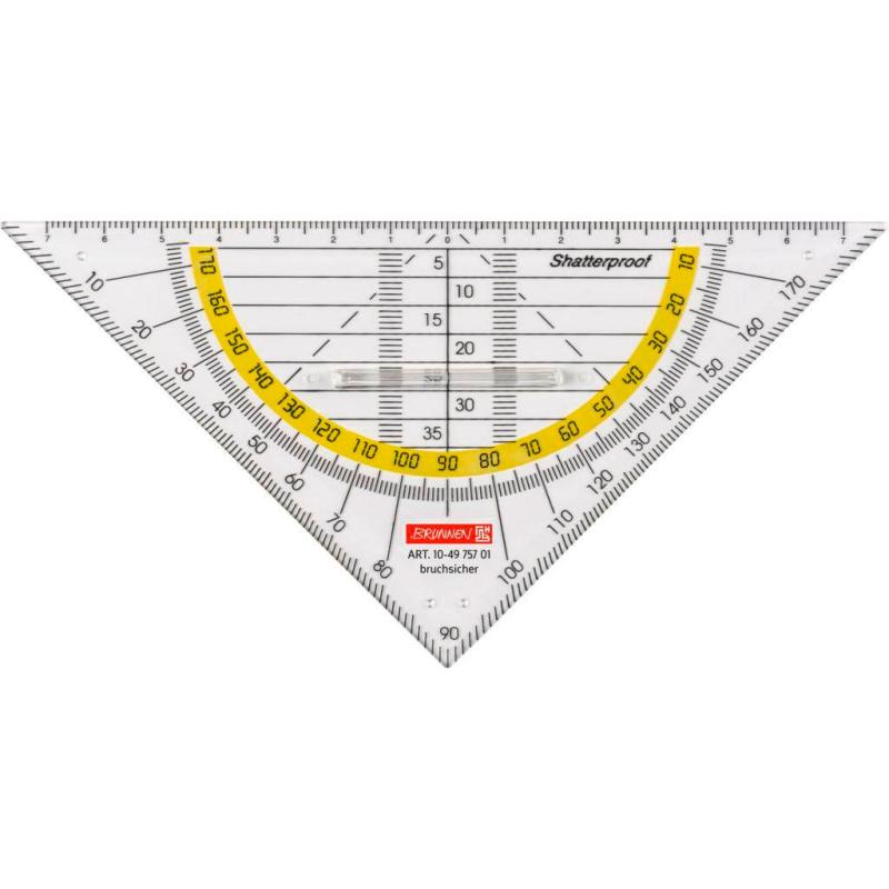 Brunnen Geometrie-Dreieck mit Griff 16cm bruchsicher glasklar
