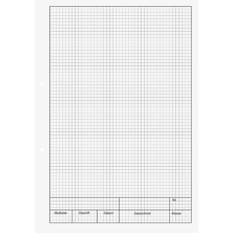 Brunnen Kieserblock 11 A4 Zeichenblock 25 Blatt gelocht kariert